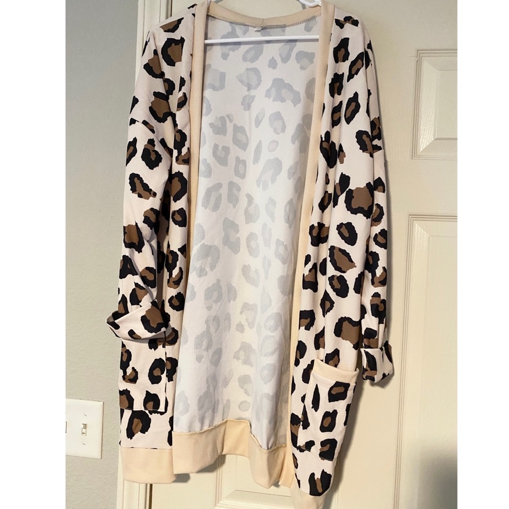 Leopard print cardigan